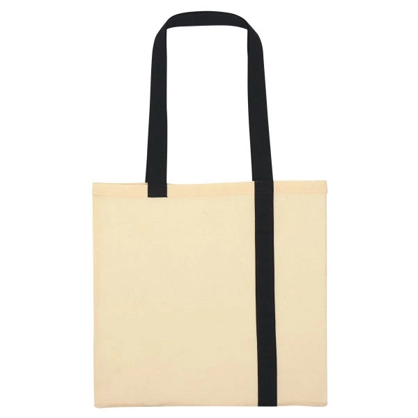 Striped Economy Cotton Canvas Tote Bag 2