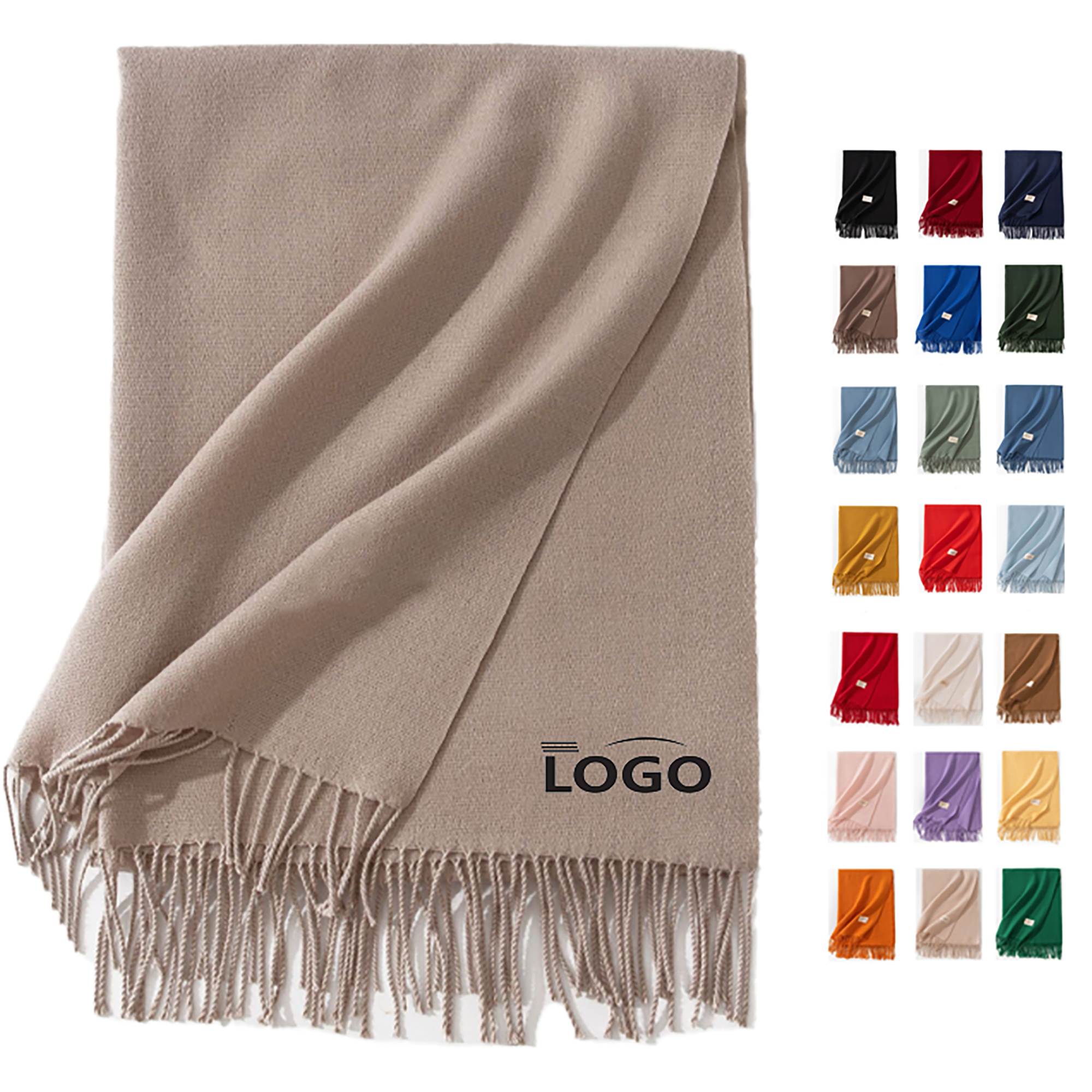 Oversized Pashmina Shawl with Tassel 2
