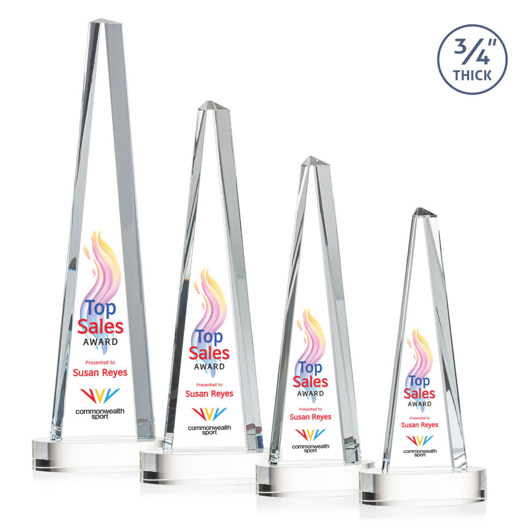 Majestic Tower VividPrint™ Award on Alberton Base - Clear 4