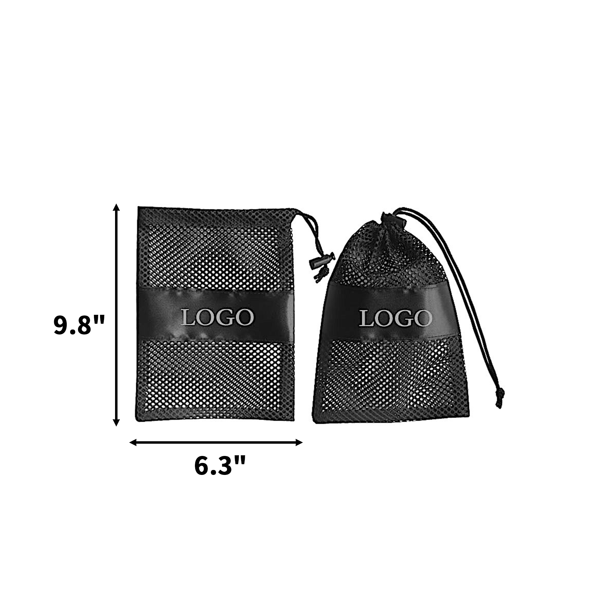 Mesh Drawstring Equipment Bag 6.3 x 9.8" 2