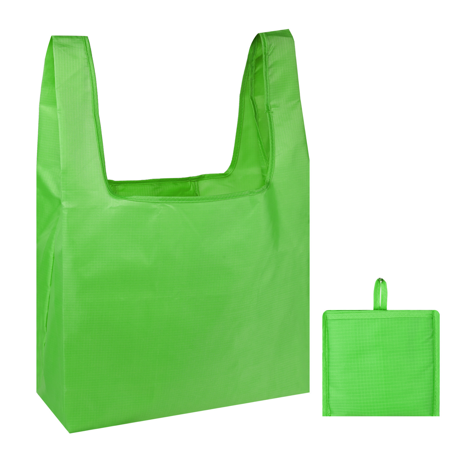 Foldable Shopping Grocery Tote Bag W/Inner Pouch, custom tote bag with logo imprint 5
