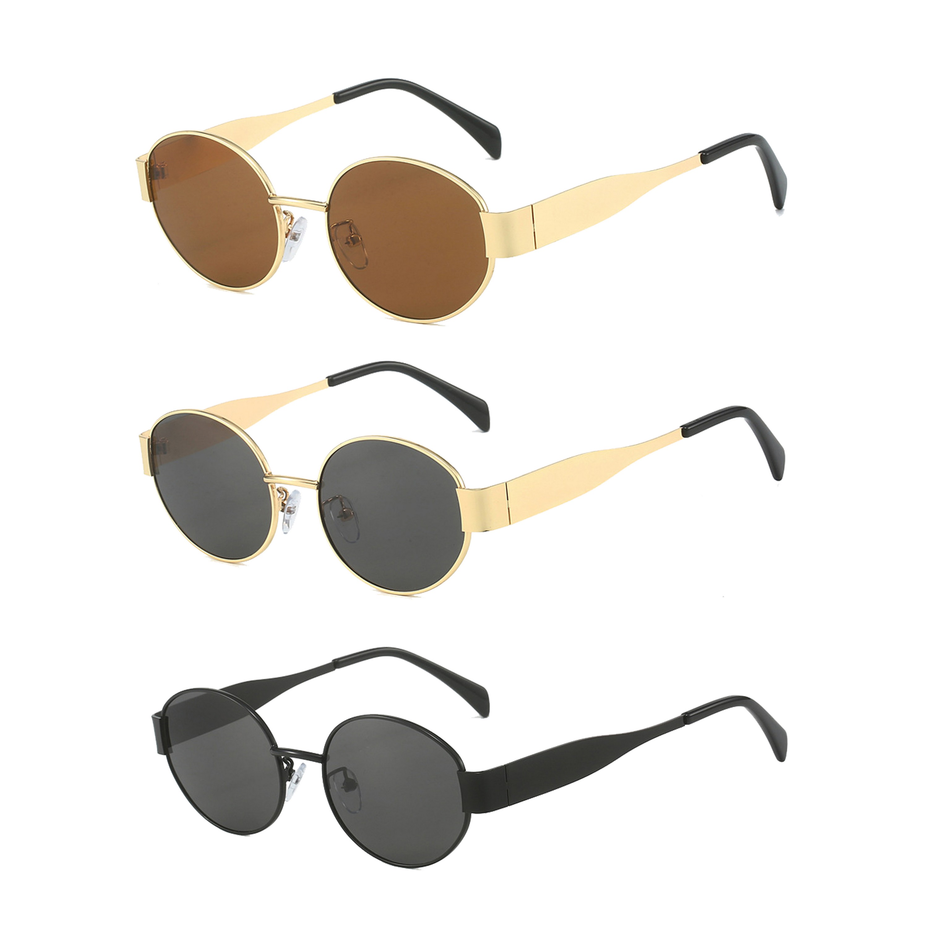 Retro Oval Sunglasses-Ocean 5