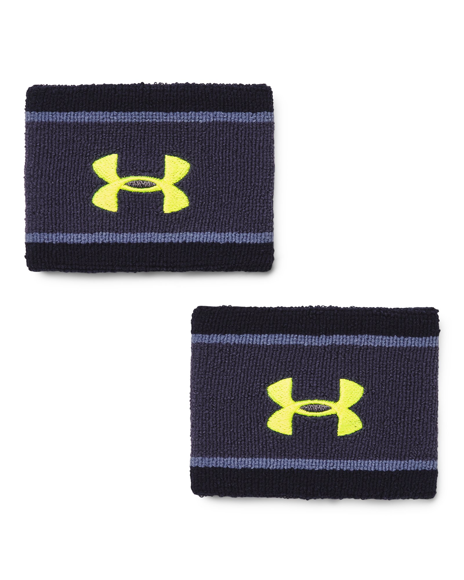 UA Striped Performance Terry Unisex 2-Pack Wristbands 2