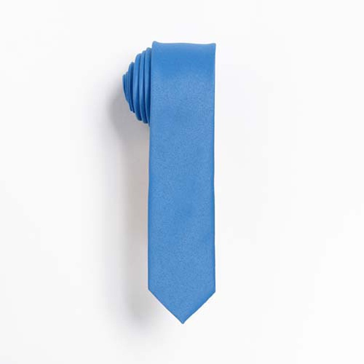 French Blue Skinny Tie 2