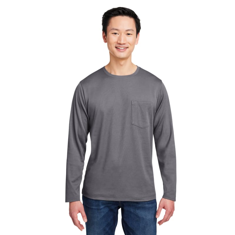 Harriton Unisex Charge Snag And Soil Protect Long-Sleeve T-Shirt 5