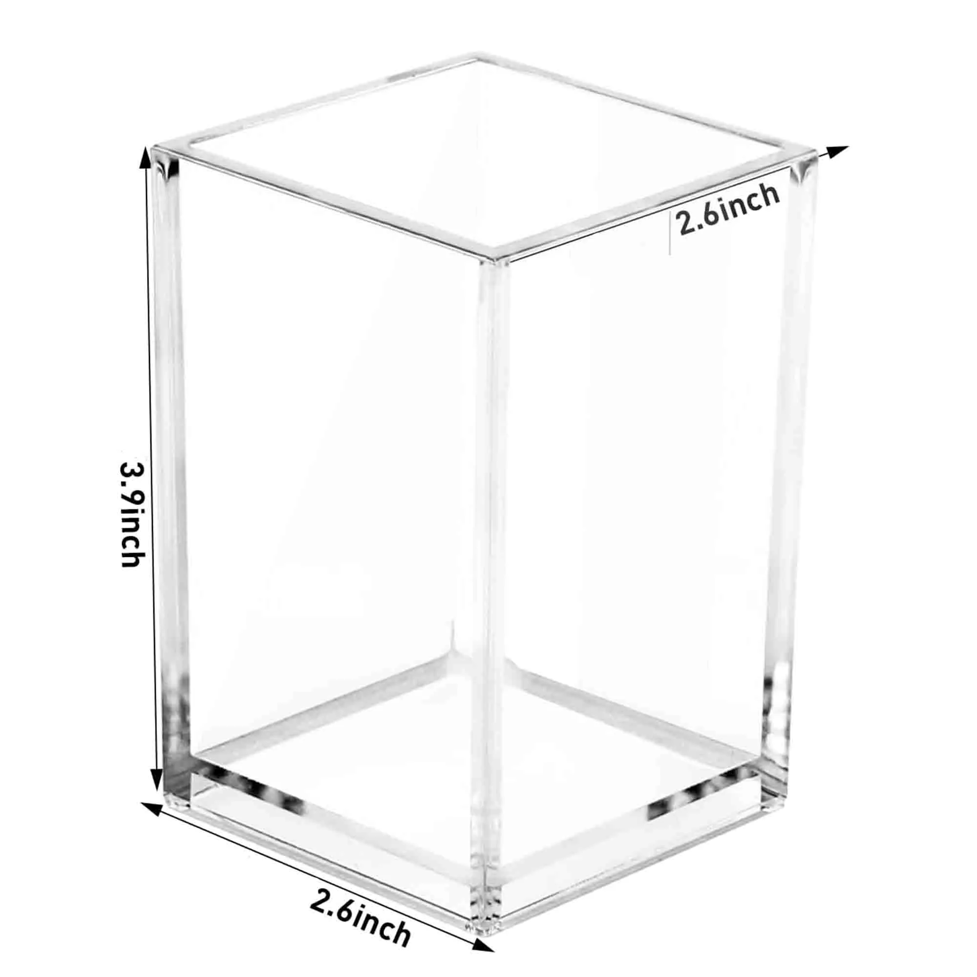 Acrylic Pen Pencil Holder Clear Makeup Brush Cup 2