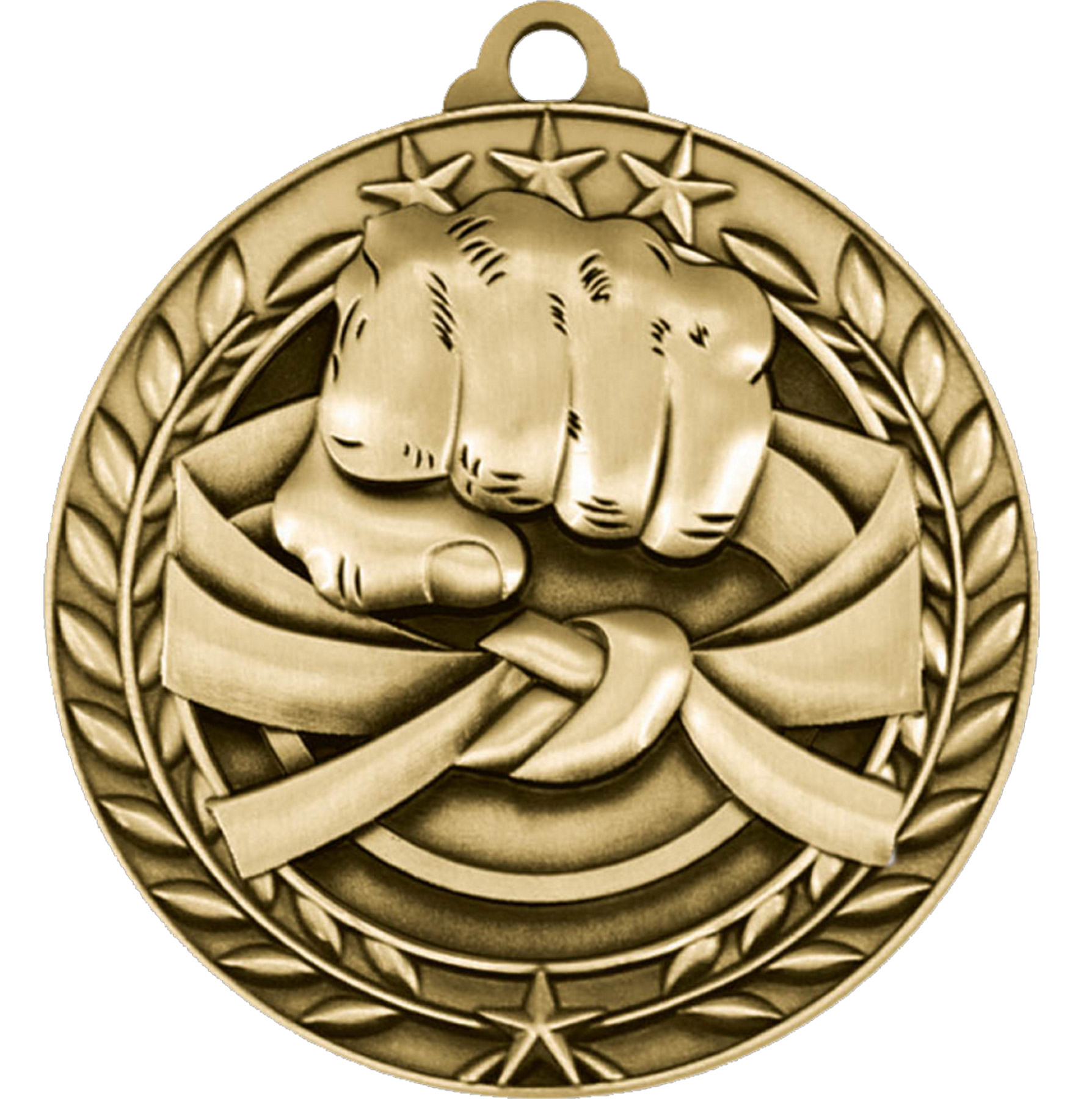 Stock Small Academic & Sports Laurel Medals: Martial Arts 5