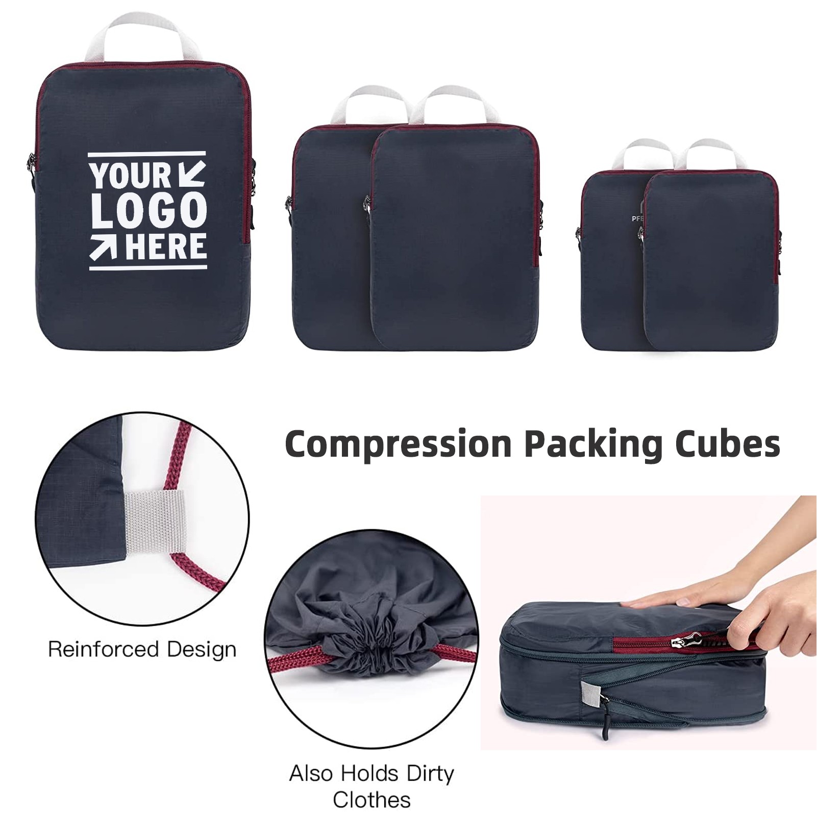 6 Set Ultralight Compression Packing Cubes for Travel 2