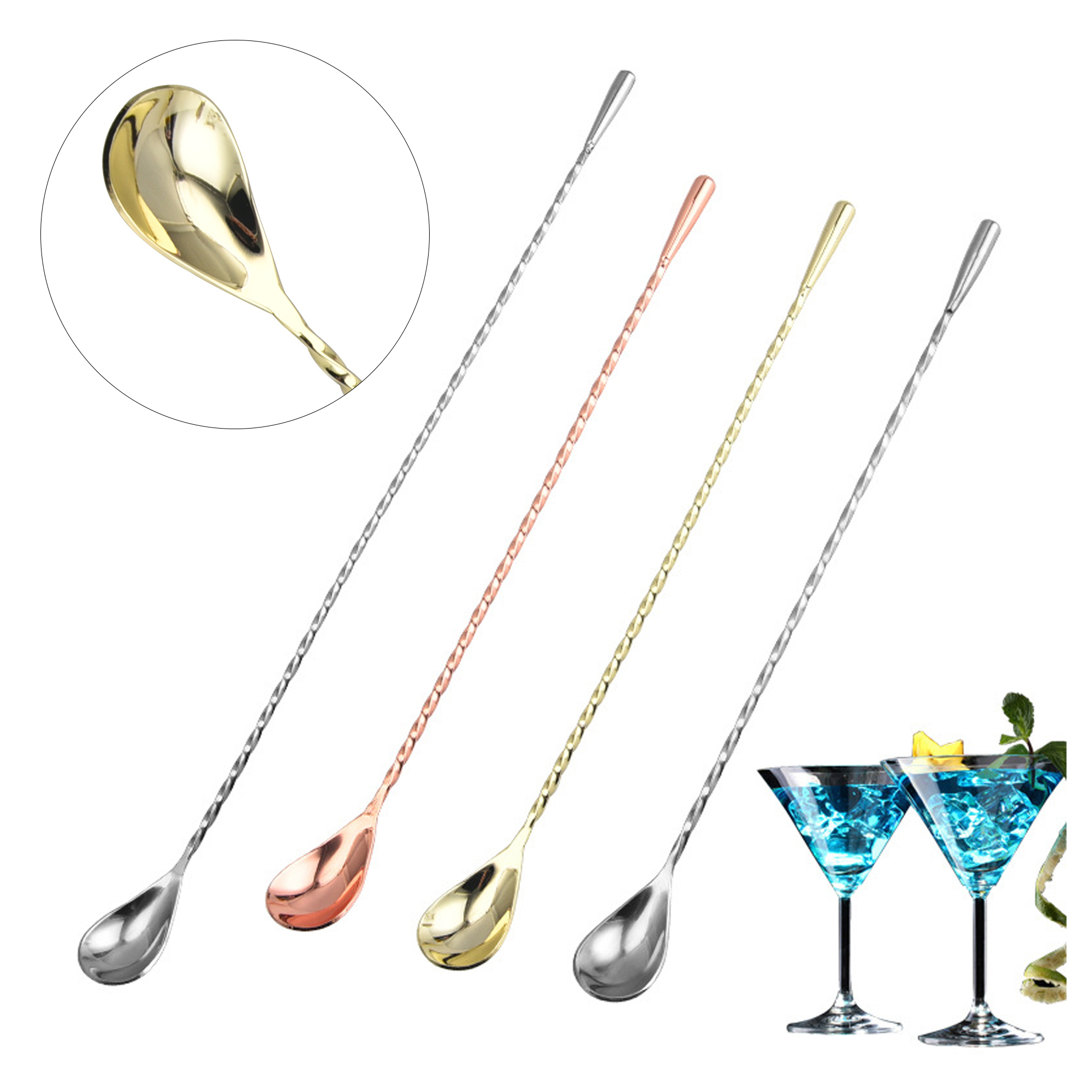 Cocktail Mixing Stick Spoon 2