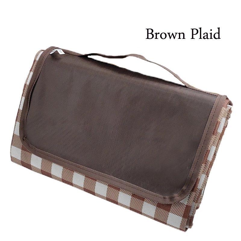 Custom Gift 600D Oxford Fabric Plaid Picnic & Beach Blanket 13
