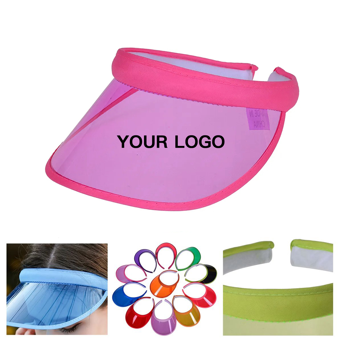 PVC Sun Visor With Lightweight Clear Design 23