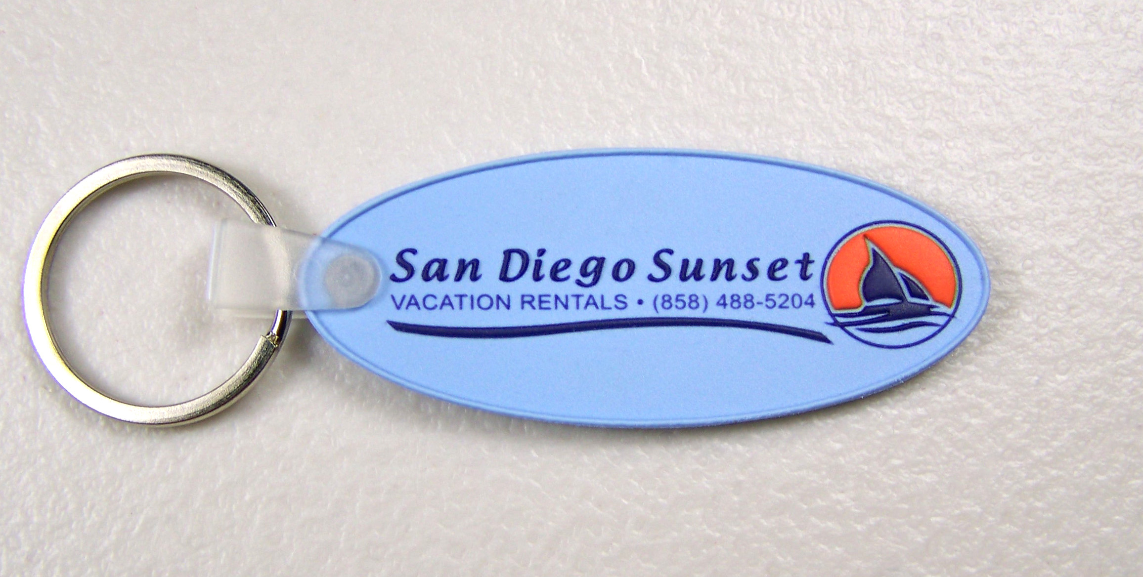 Custom 2D PVC Key Tag - USA Made 21