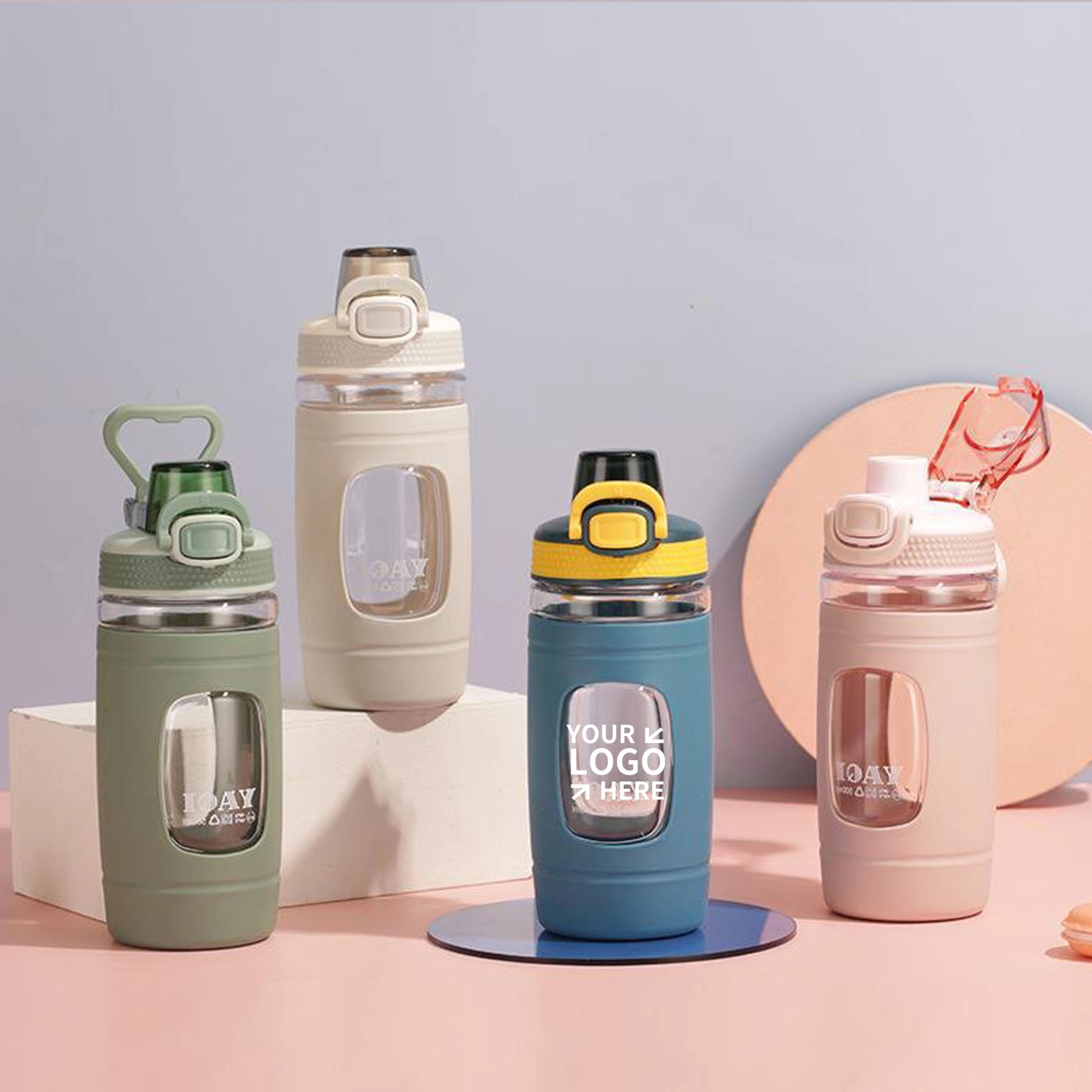 19oz Adult Kids Pop-Cover Handle Water Bottle 2
