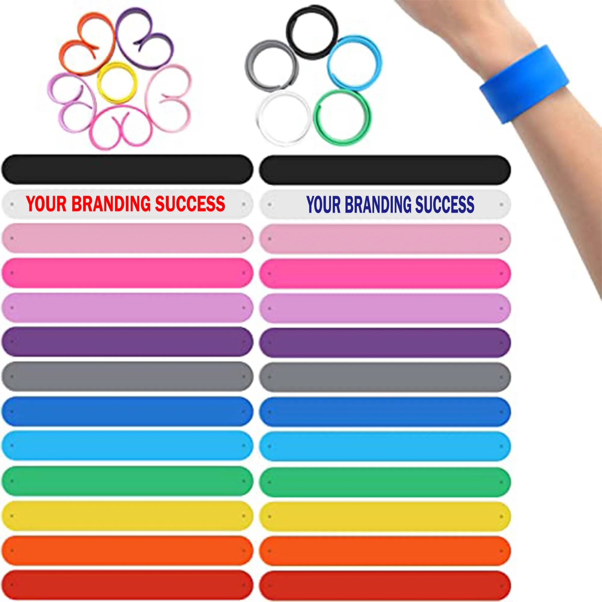 Silicone Slap Bracelets Multicolor 4