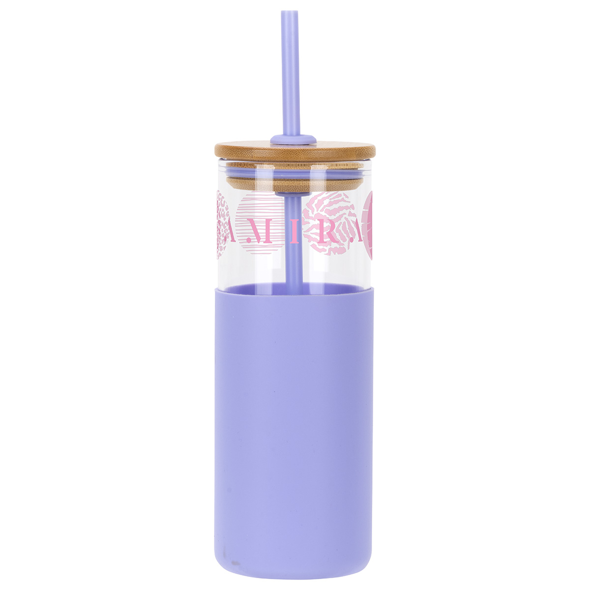 Stirling 18 oz Glass Tumbler with Silicone Sleeve & PP Straw 44
