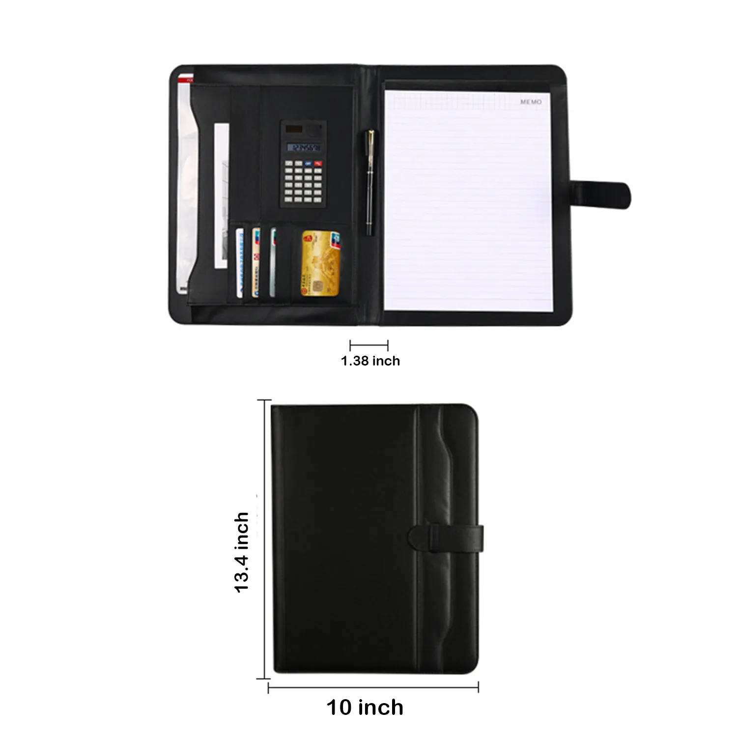 PU Leather Business Portfolio with Calculator and Notebook 2