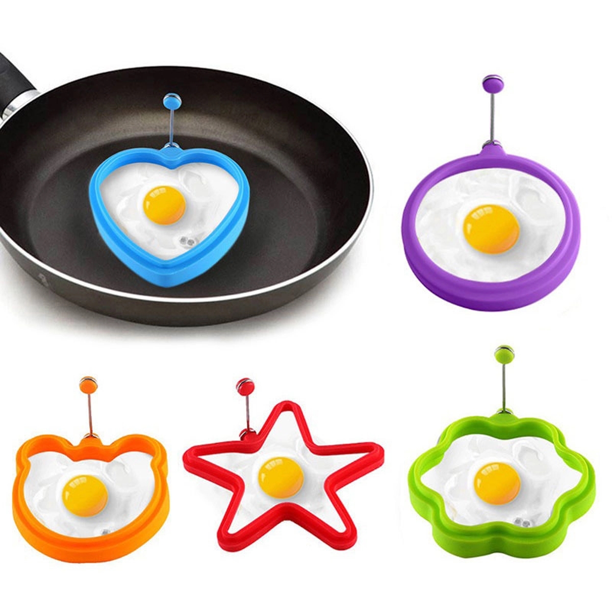 Silicone Round Pancake And Egg Rings 4