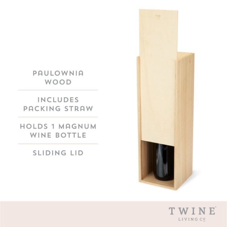 Twine Living® Magnum Wooden Wine Box 2
