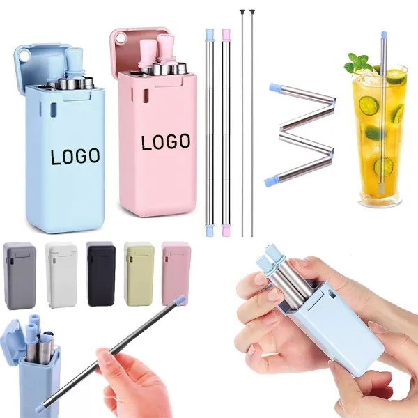 Collapsible Straw With Carrying Case 3