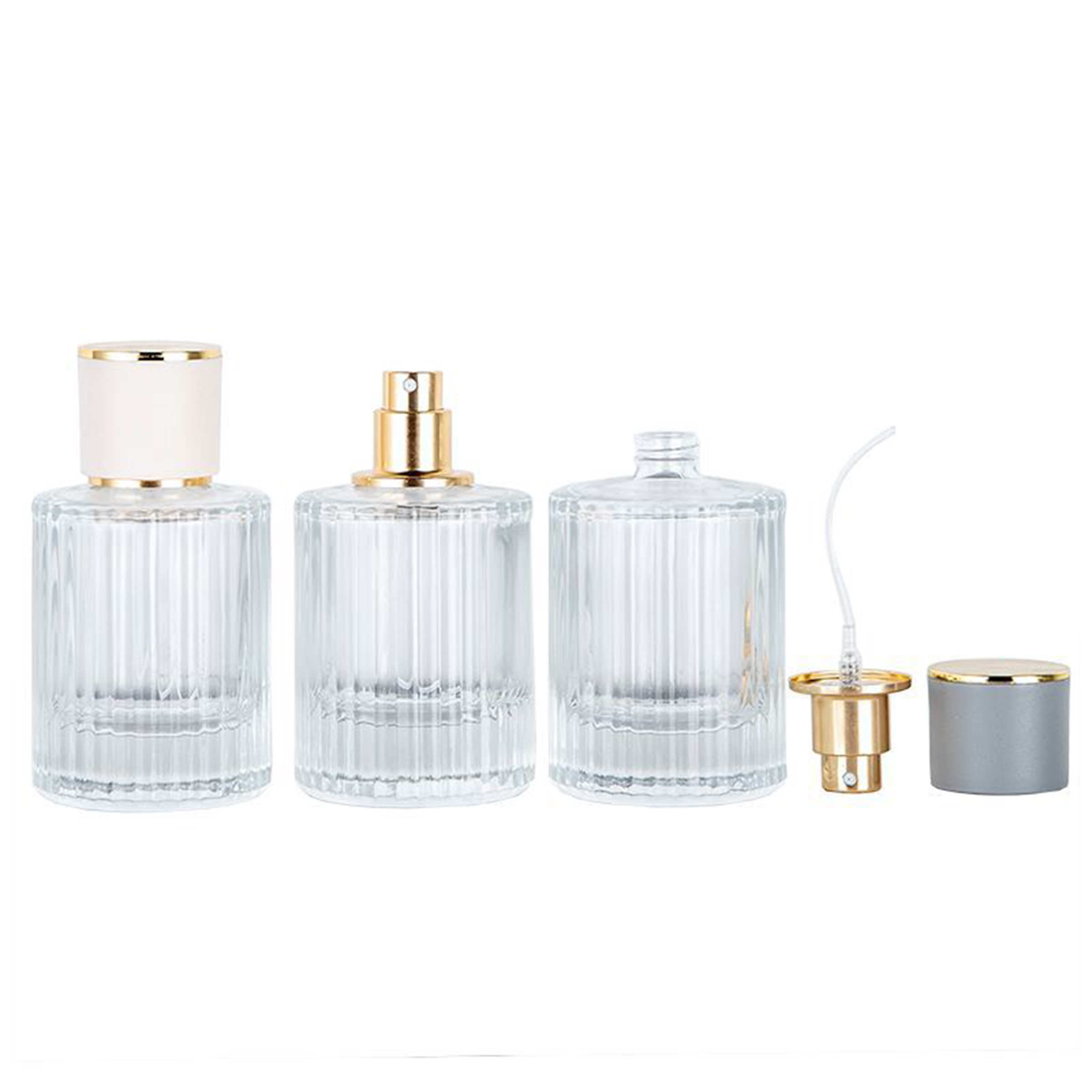 1.7oz Vertical Stripe Glass Perfume Bottle 2