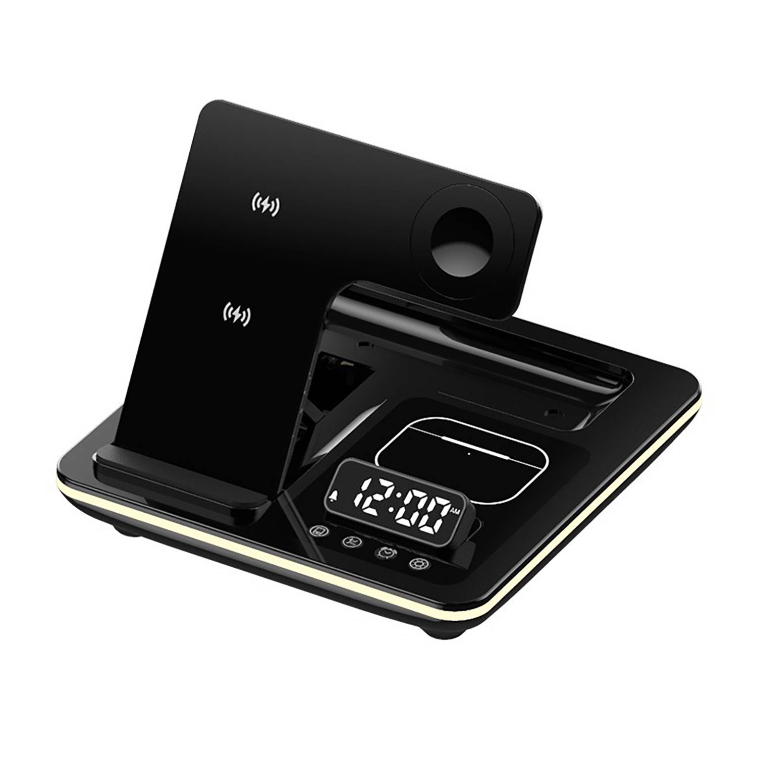 5-In-1 Electric Folding Wireless Charger W/ Alarm Clock 4