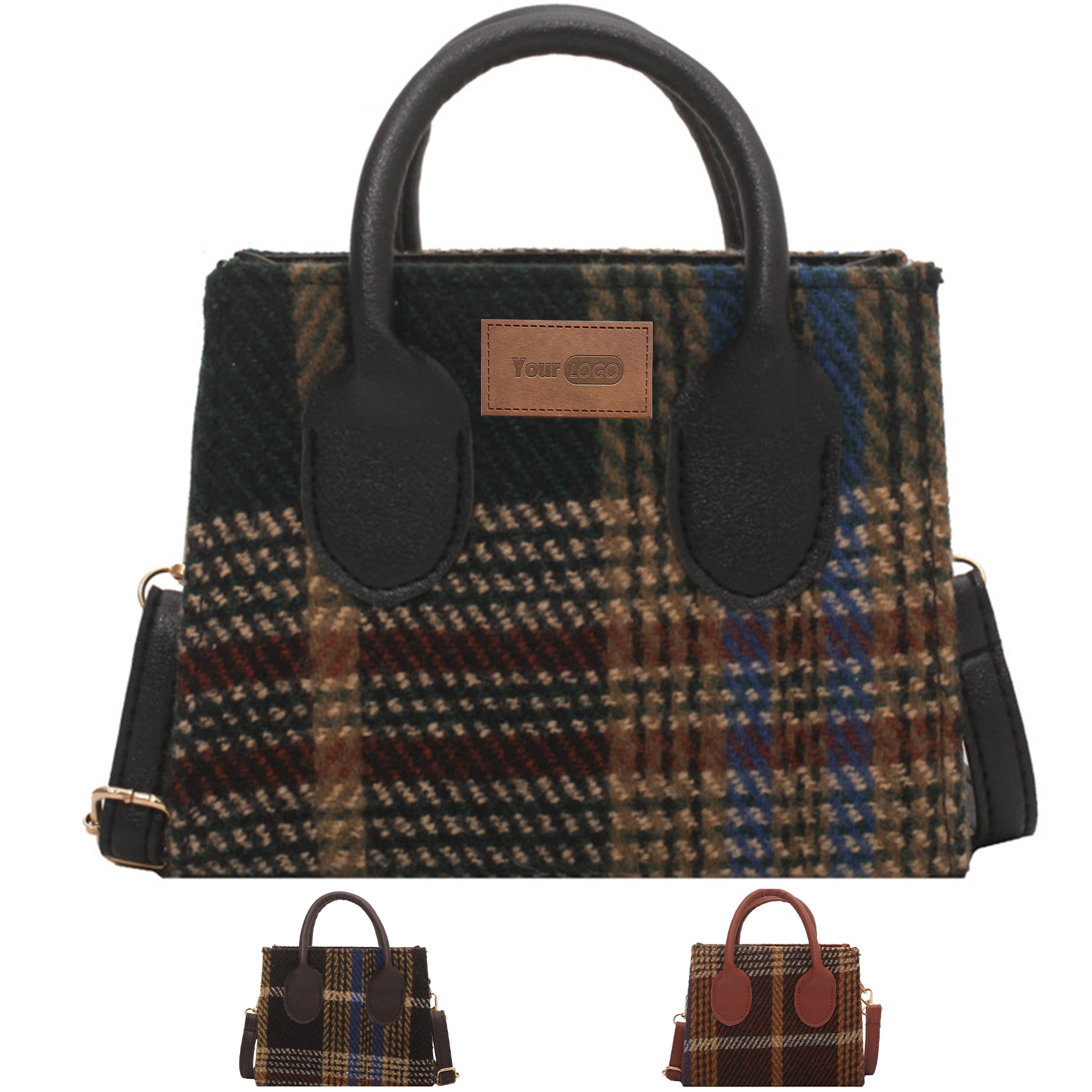 Canvas Small checkered cross-body bag 3