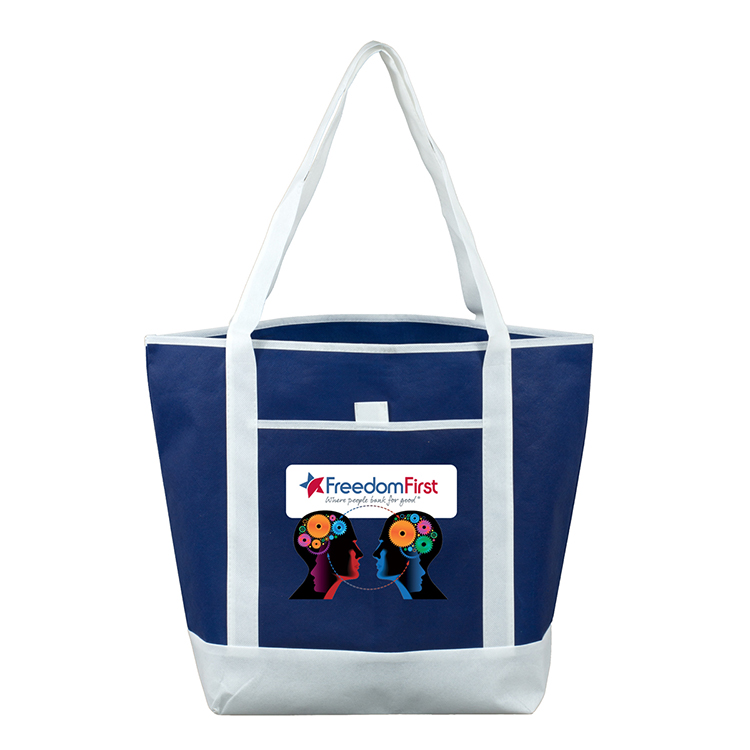 17-1/2"W x 13-1/2"H x 6"Gusset - "THE LIBERTY" Corporate, Travel and Beach Tote Bag 4