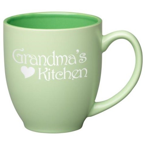 16 oz Green In / Matte Green Out Two Tone Pastel Bistro Mug