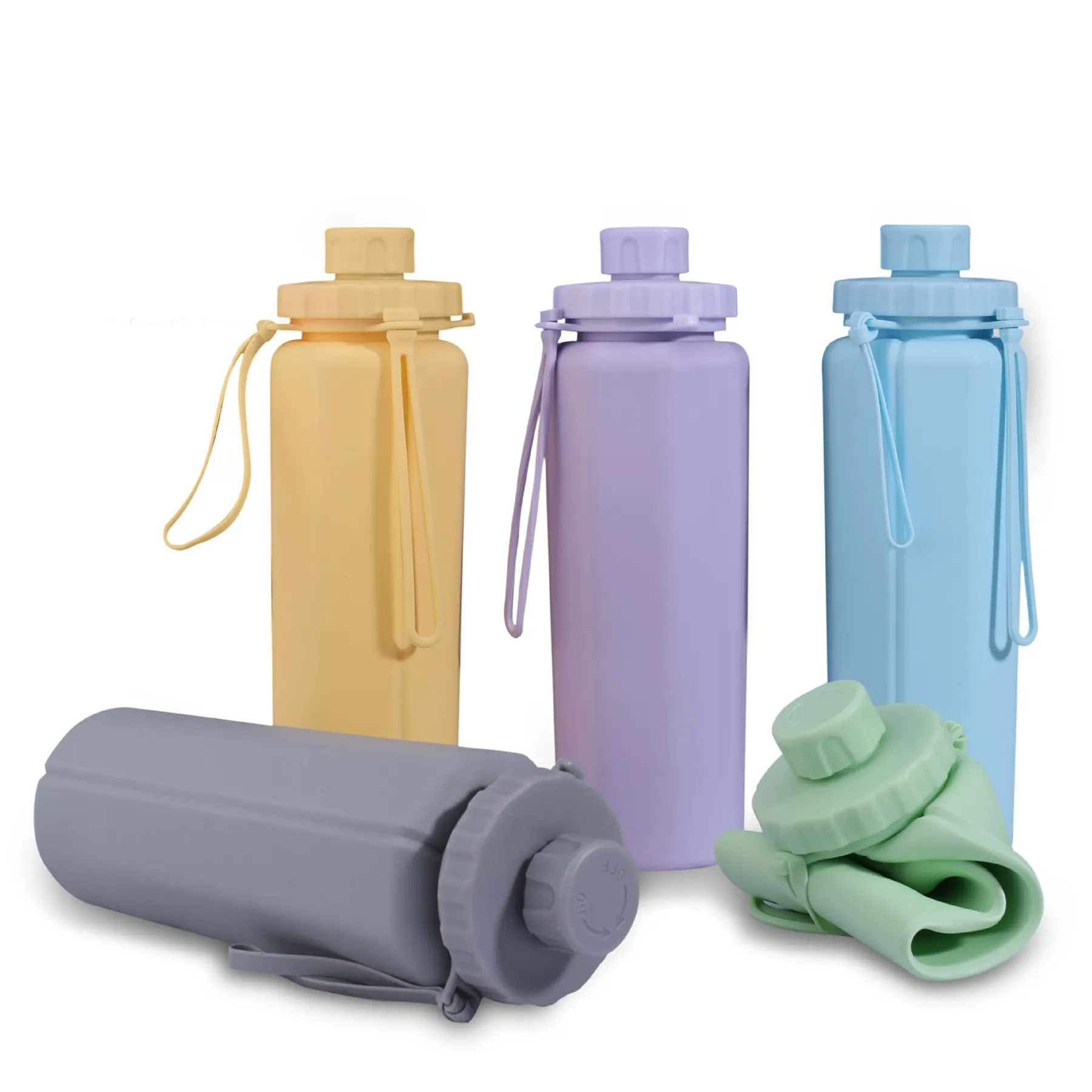 21 Oz. Silicone Folding Water Bottle 6