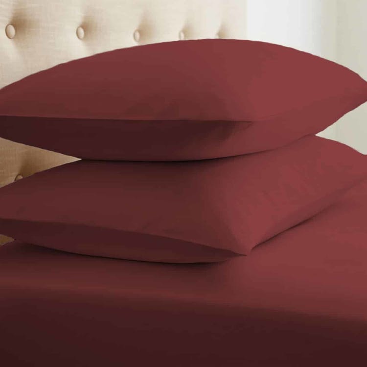 Microfiber Pillowcase Sets - Burgundy King 2 Pack 2