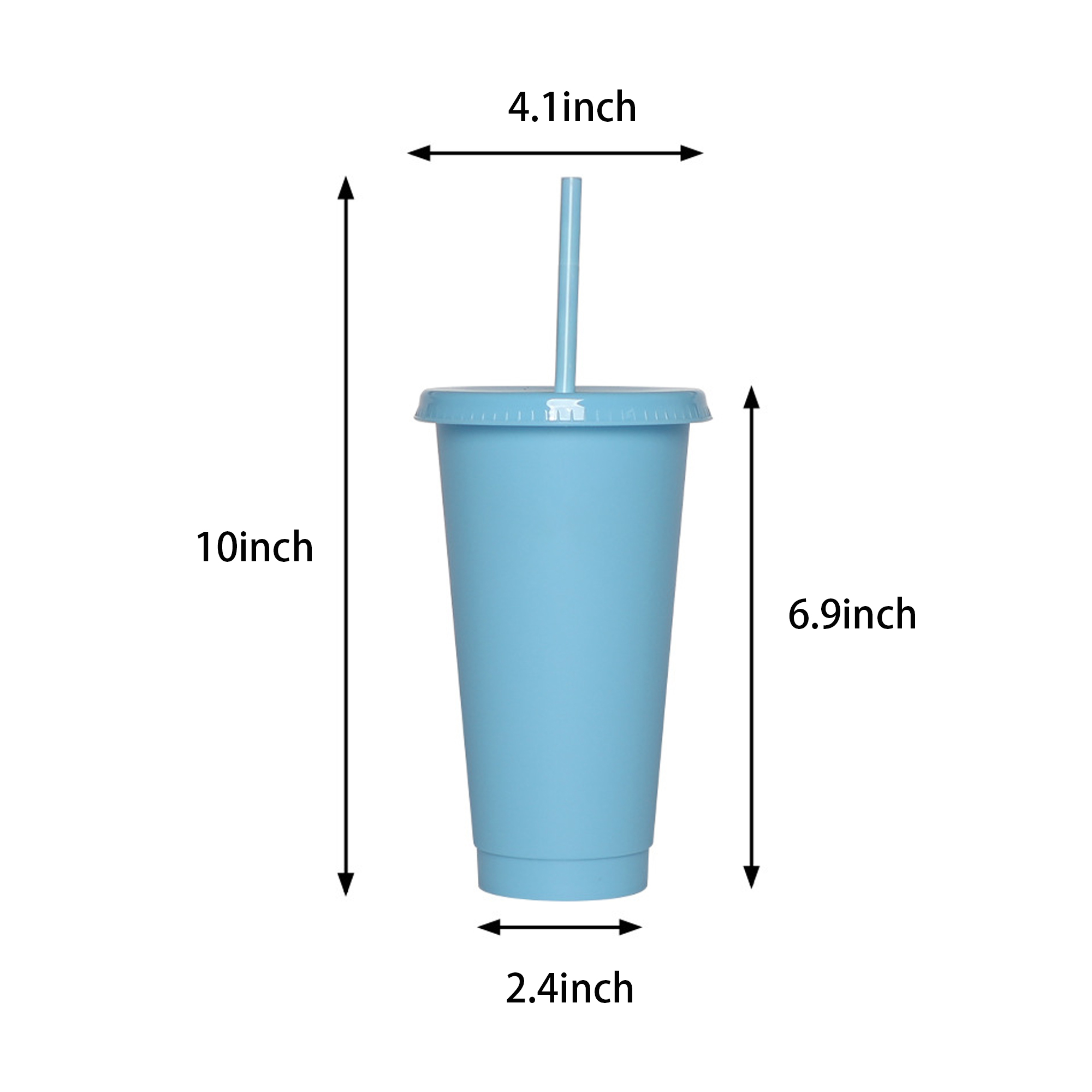 Durable Plastic Straw Stadium Drinking Cup 8