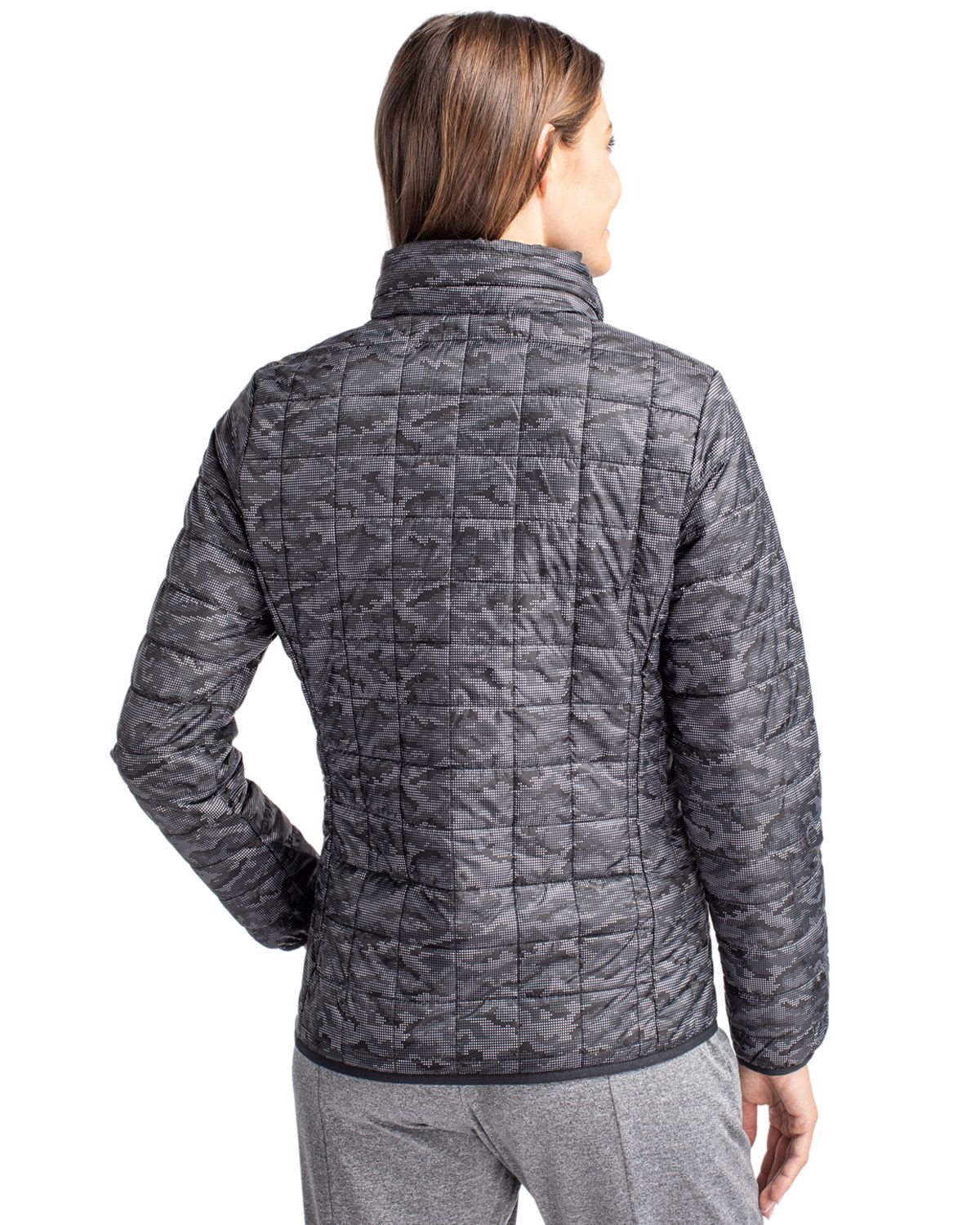 Rainier PrimaLoft Womens Eco Insulated Full Zip Printed Puffer Jacket