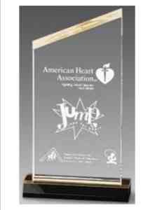 4" x 6" Gold Reflection Optima Acrylic Award