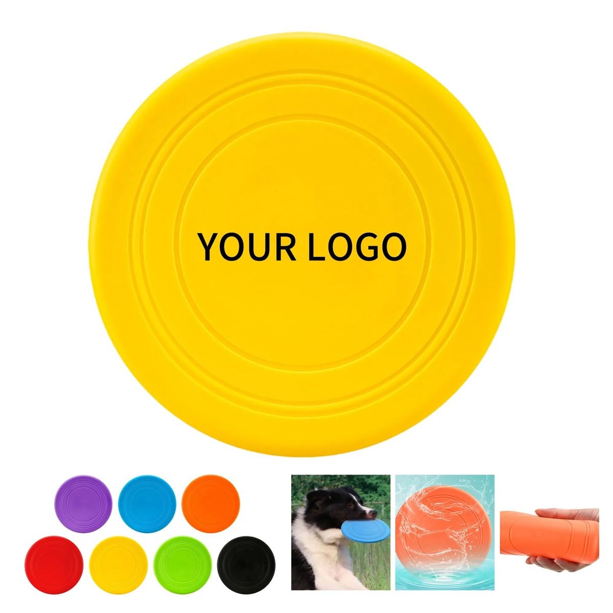 Soft Dog Frisbee with Silkscreen Logo Area 1