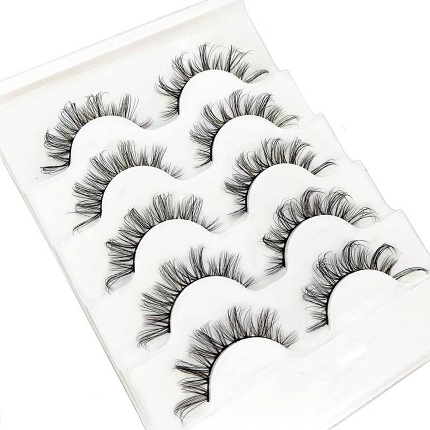 5 Pairs Clear Band False Eyelashes for Daily Use 4