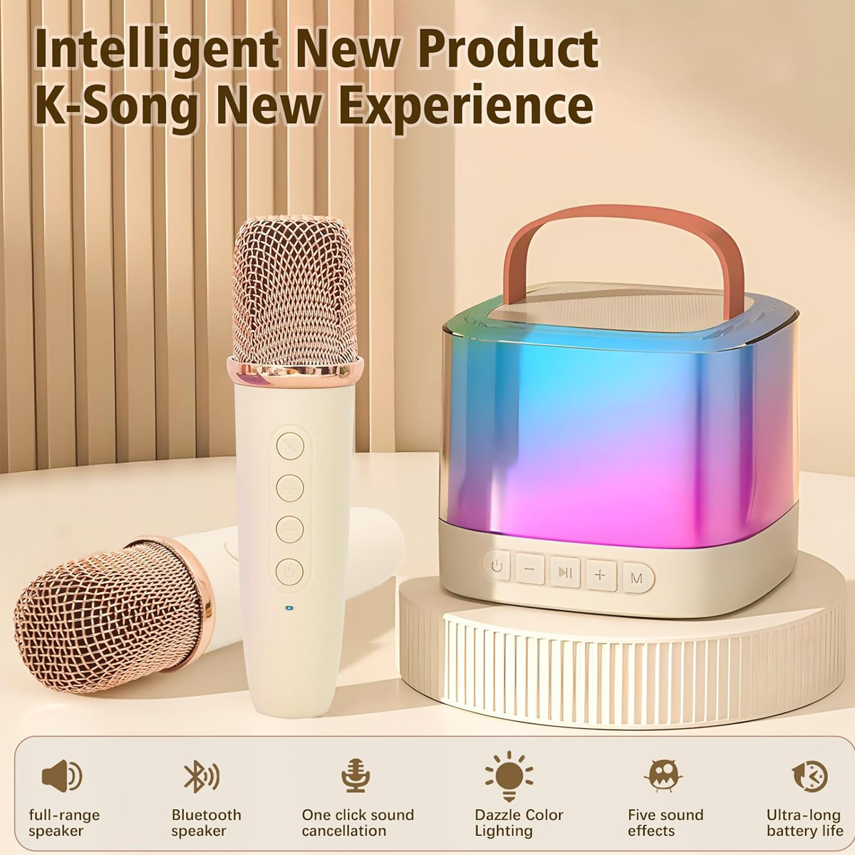 Kids Karaoke Machine with Microphone for Girls and Boys 3