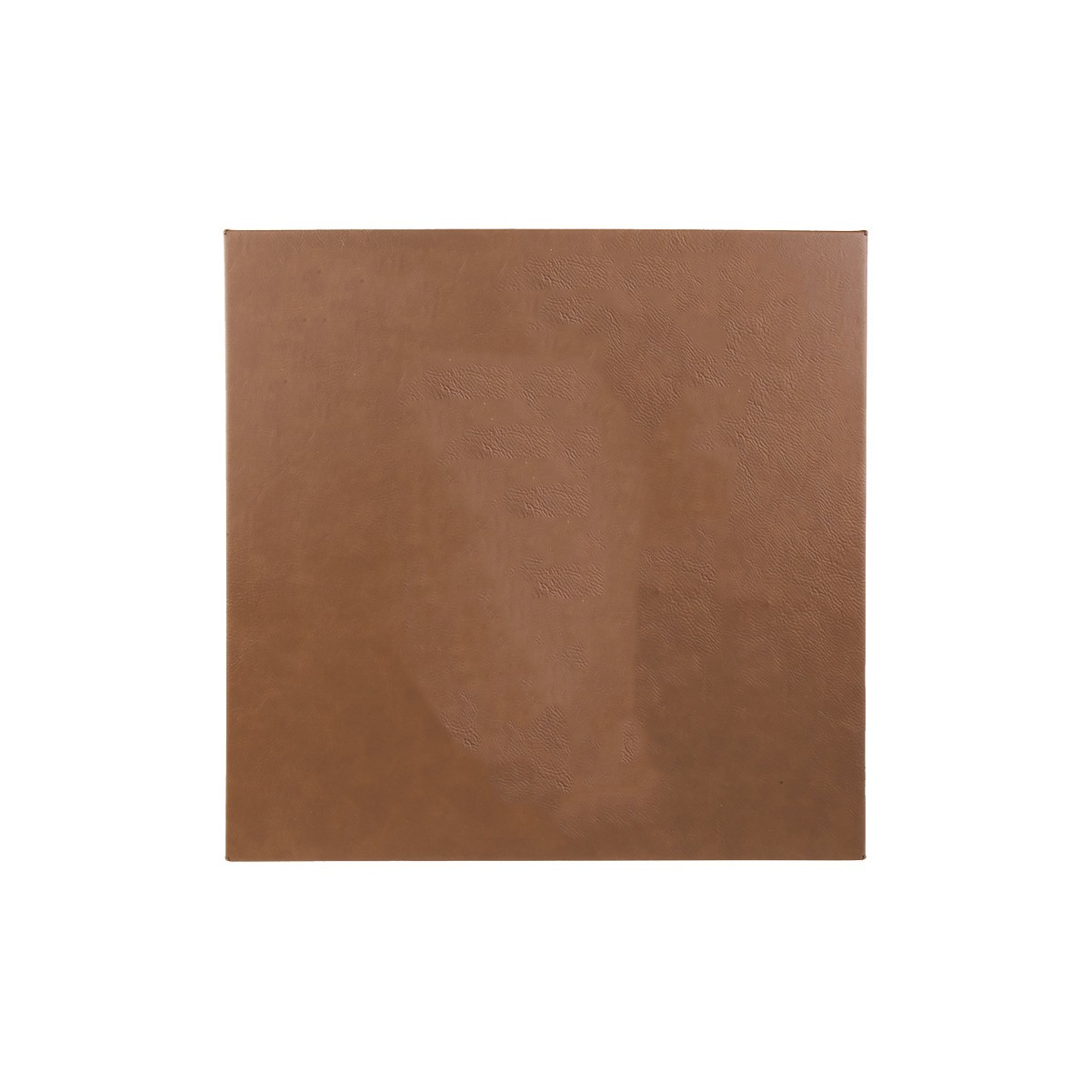 14" x 14" Dark Brown Leatherette Wall Decor 2