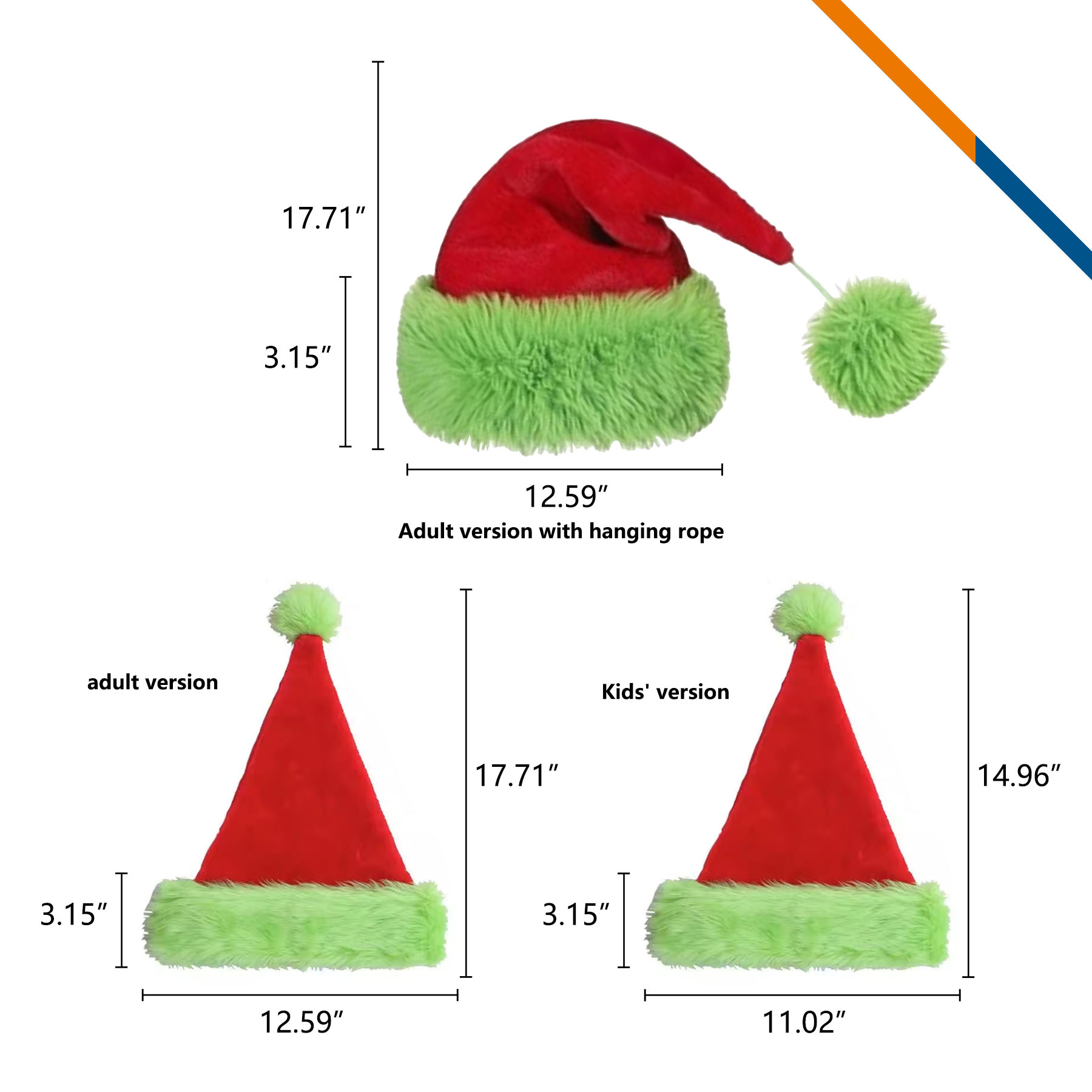 CheerTop Fluffy Santa Hat 5