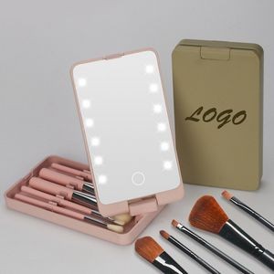 Led Makeup Brush Box Mirror 2