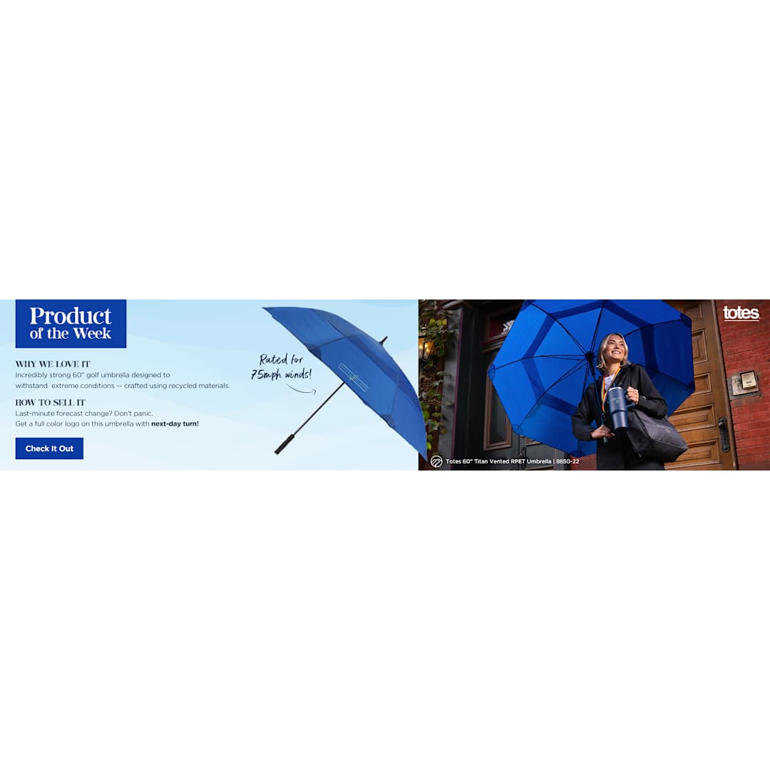 totes® 60" Titan Vented RPET Umbrella 49
