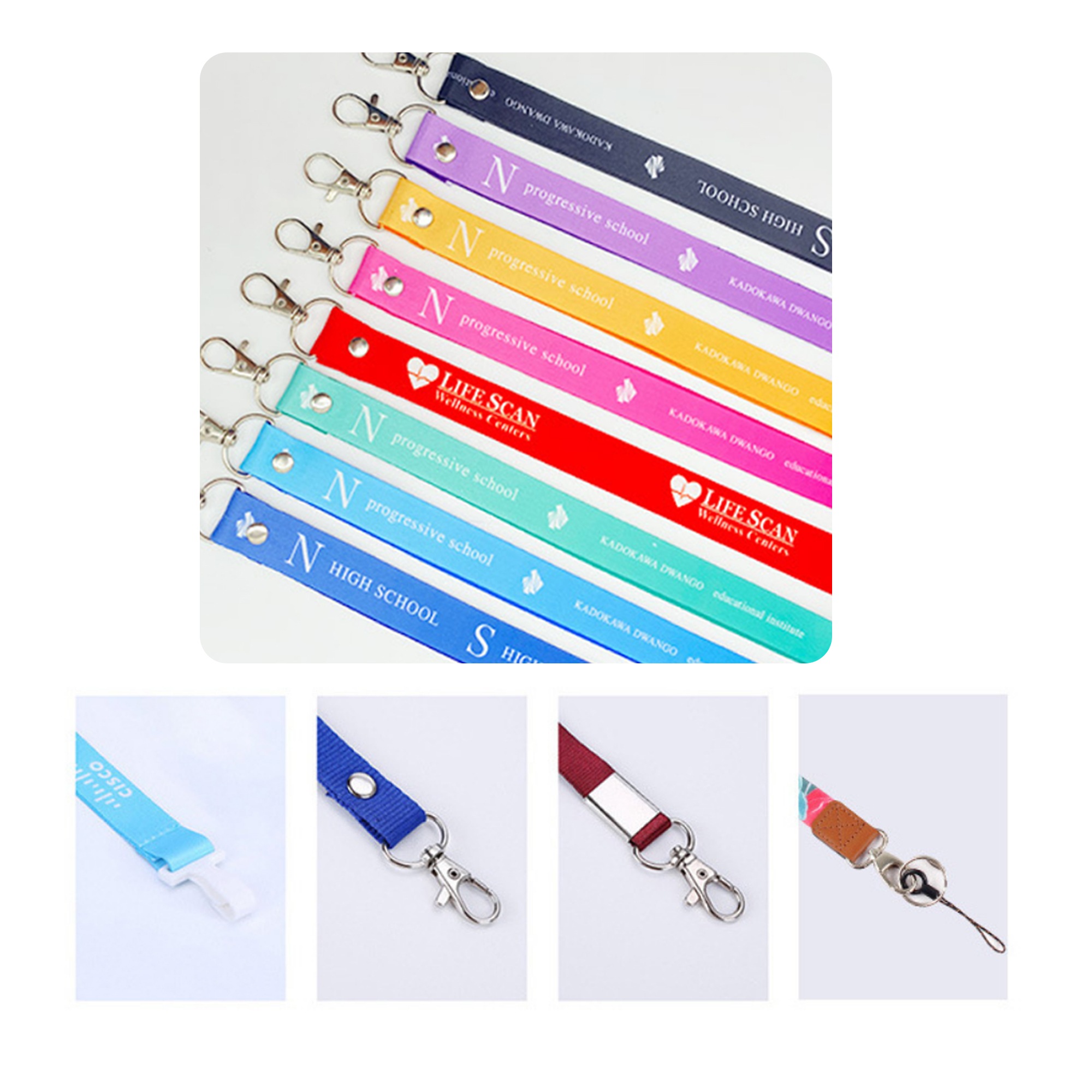 MOQ 300 PCS Durable Custom Pantone Color Lanyard 4