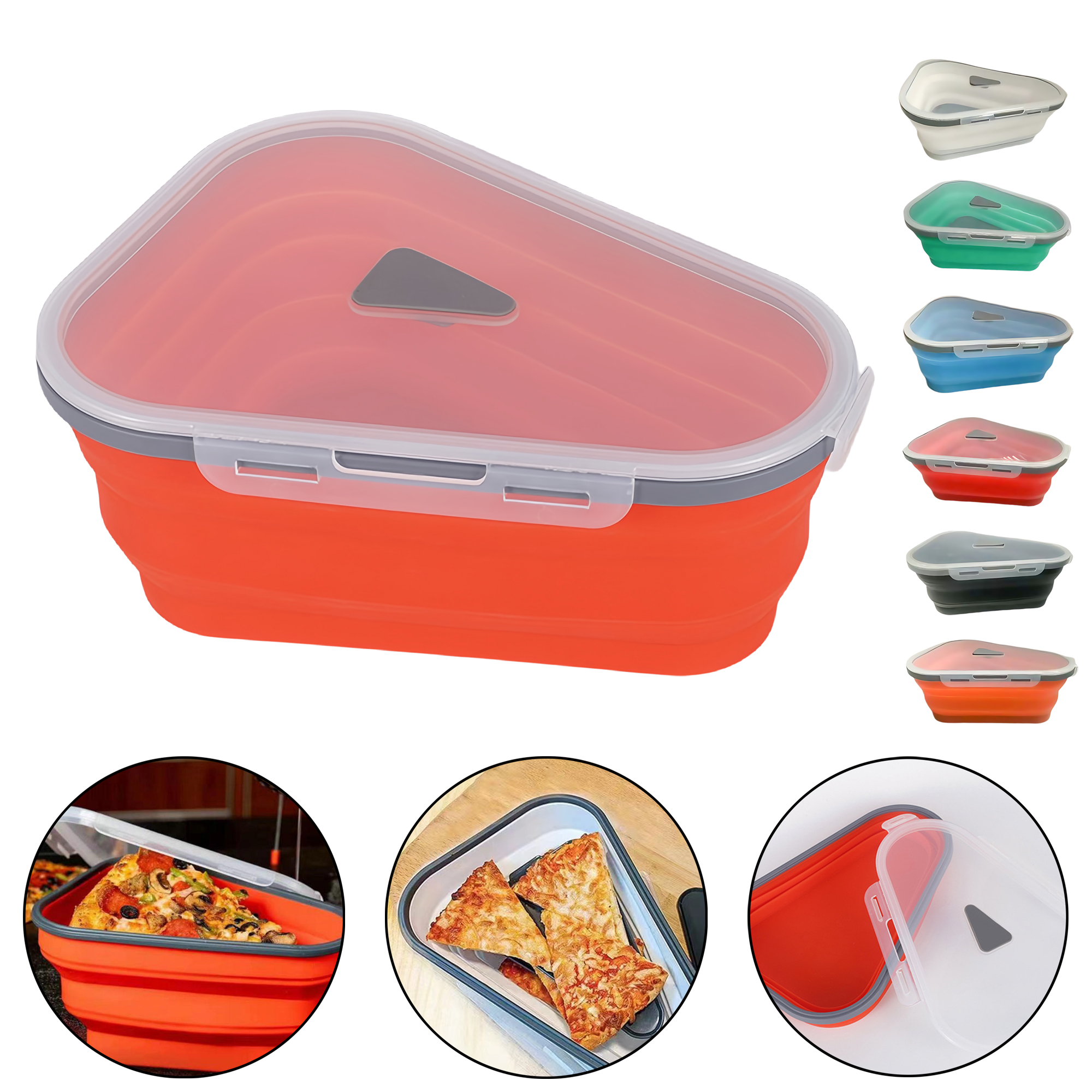 Silicone Pizza Box- Foldable Portable Container for Pizza Storage 2