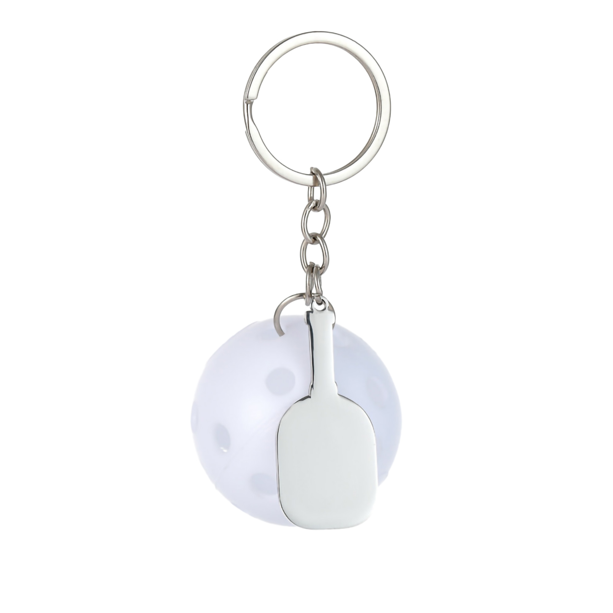 Pickleball Shape Bag Clip Keychain MOQ50 1
