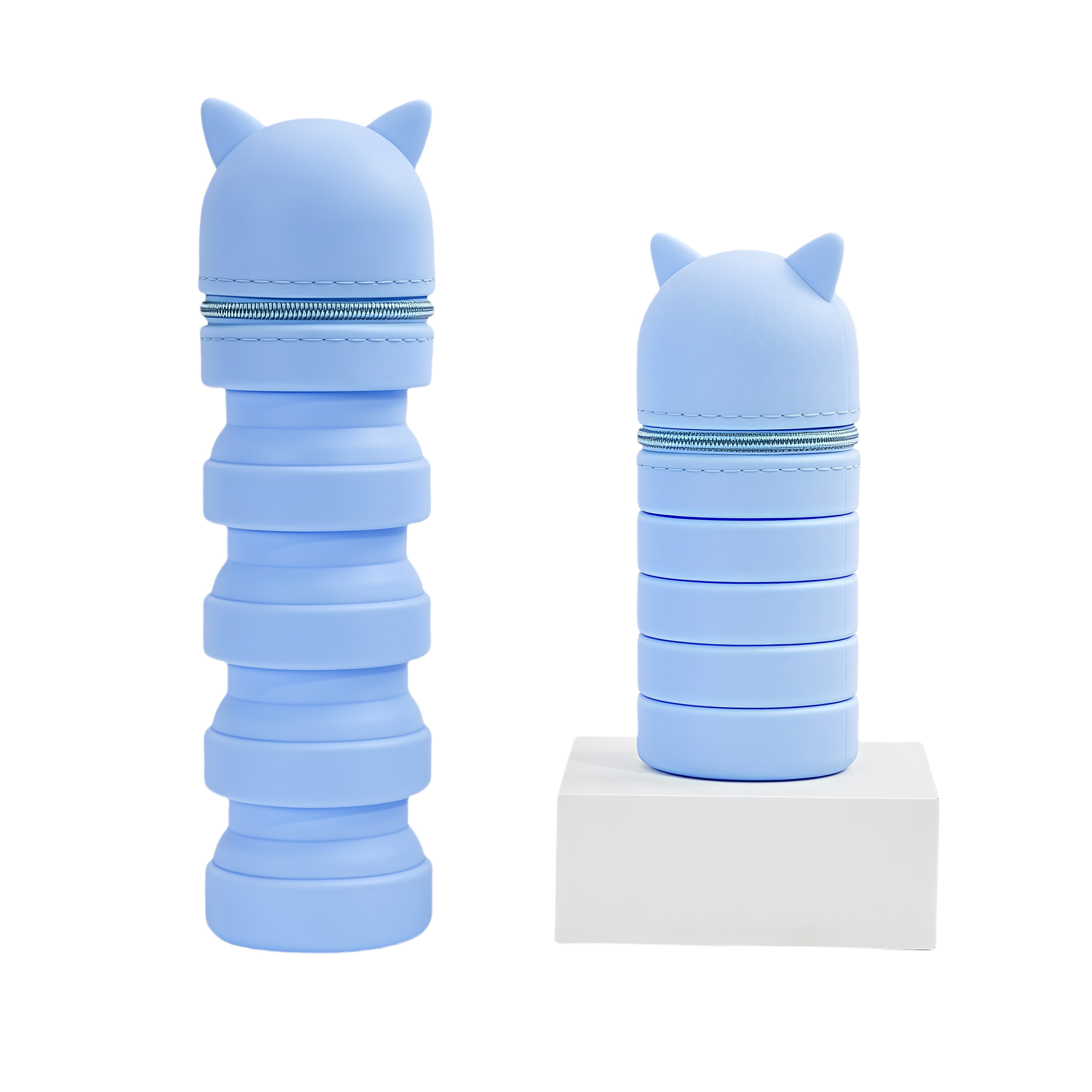 Silicone Expandable Pencil Holder - Cute Foldable Pen Cup
