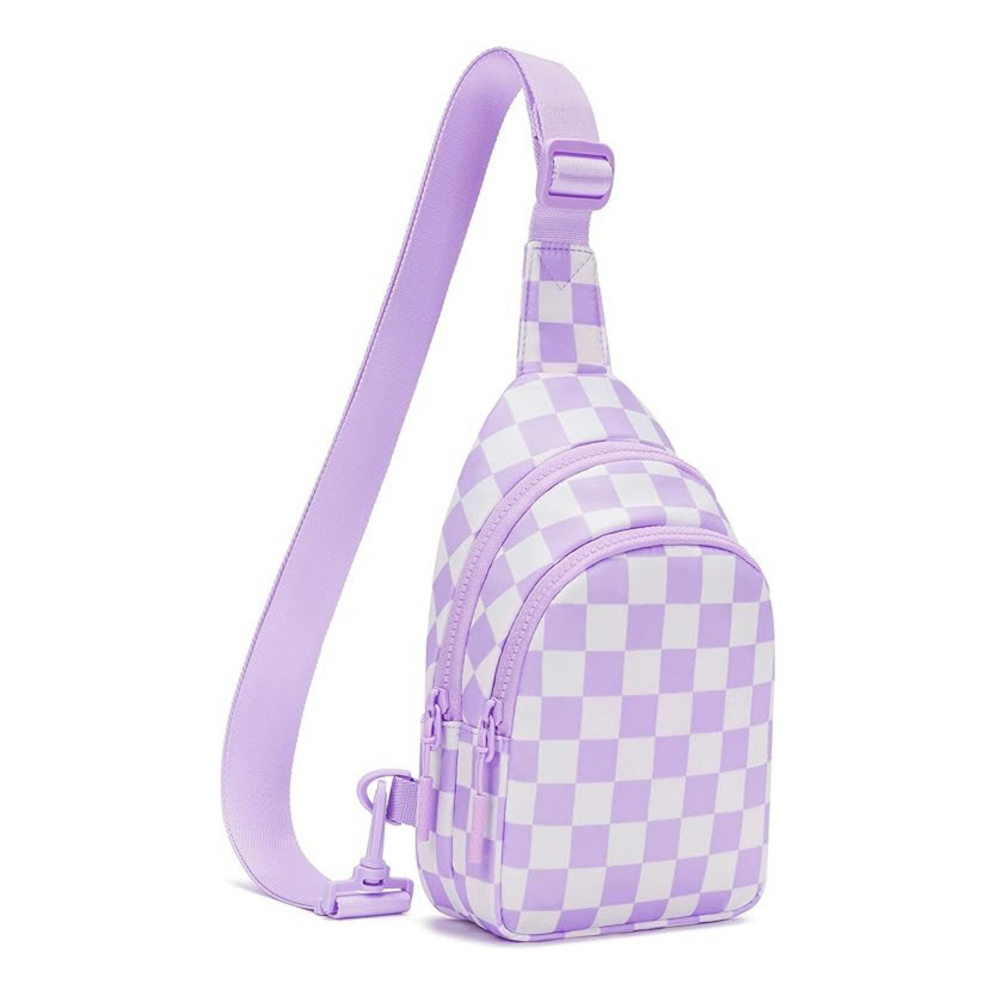 Outdoor Nylon Chest Bag With Grid Pattern 4