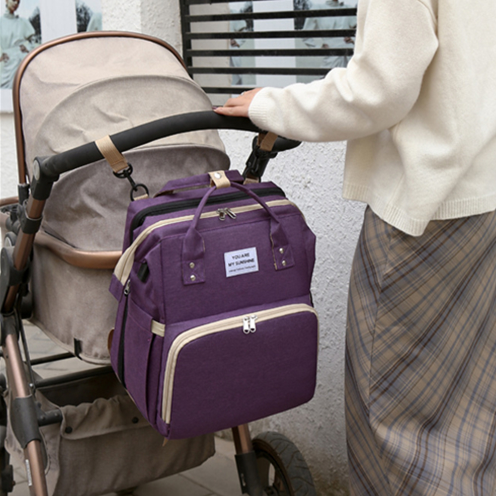 Portable Mommy Diaper Backpack w/USB Charging Port 7