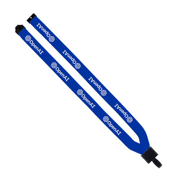 3/4" Polyester Lanyard with Non-Swivel Plastic Hook 21