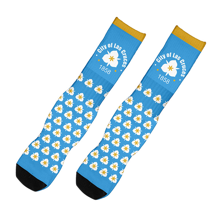"Wye" Dye Sublimated Crew (Athletic) Socks (Pair) 8