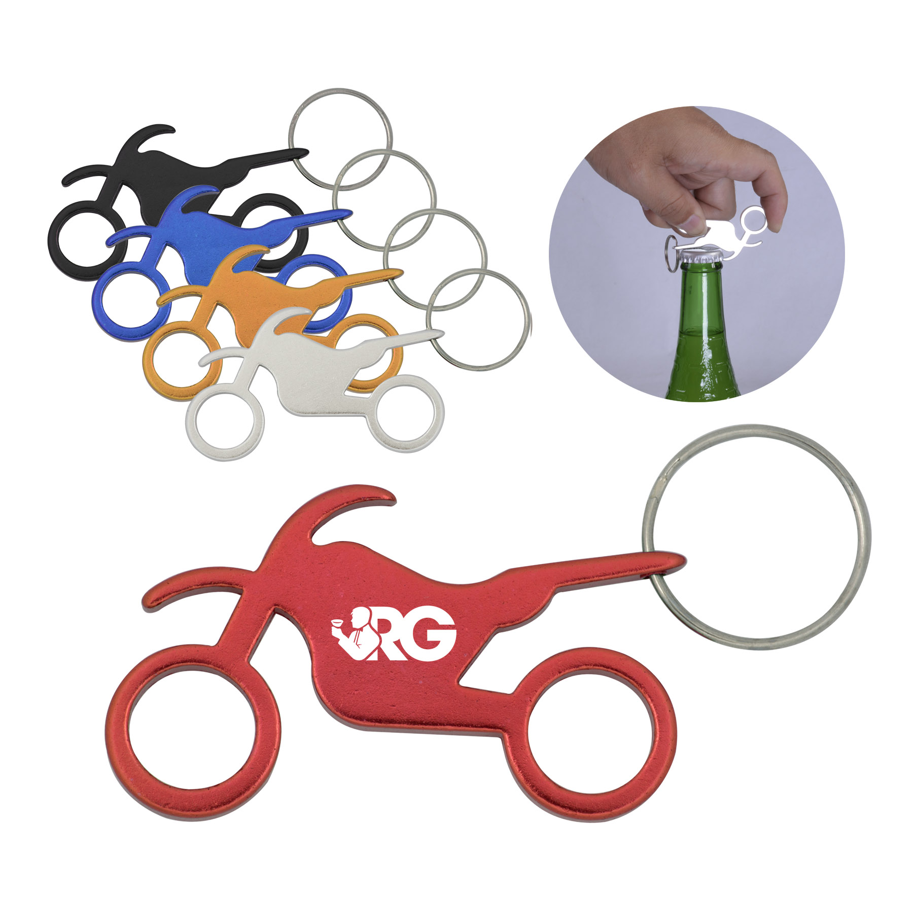 Motorcycle Bottle Opener w/ key ring-Close Out 8