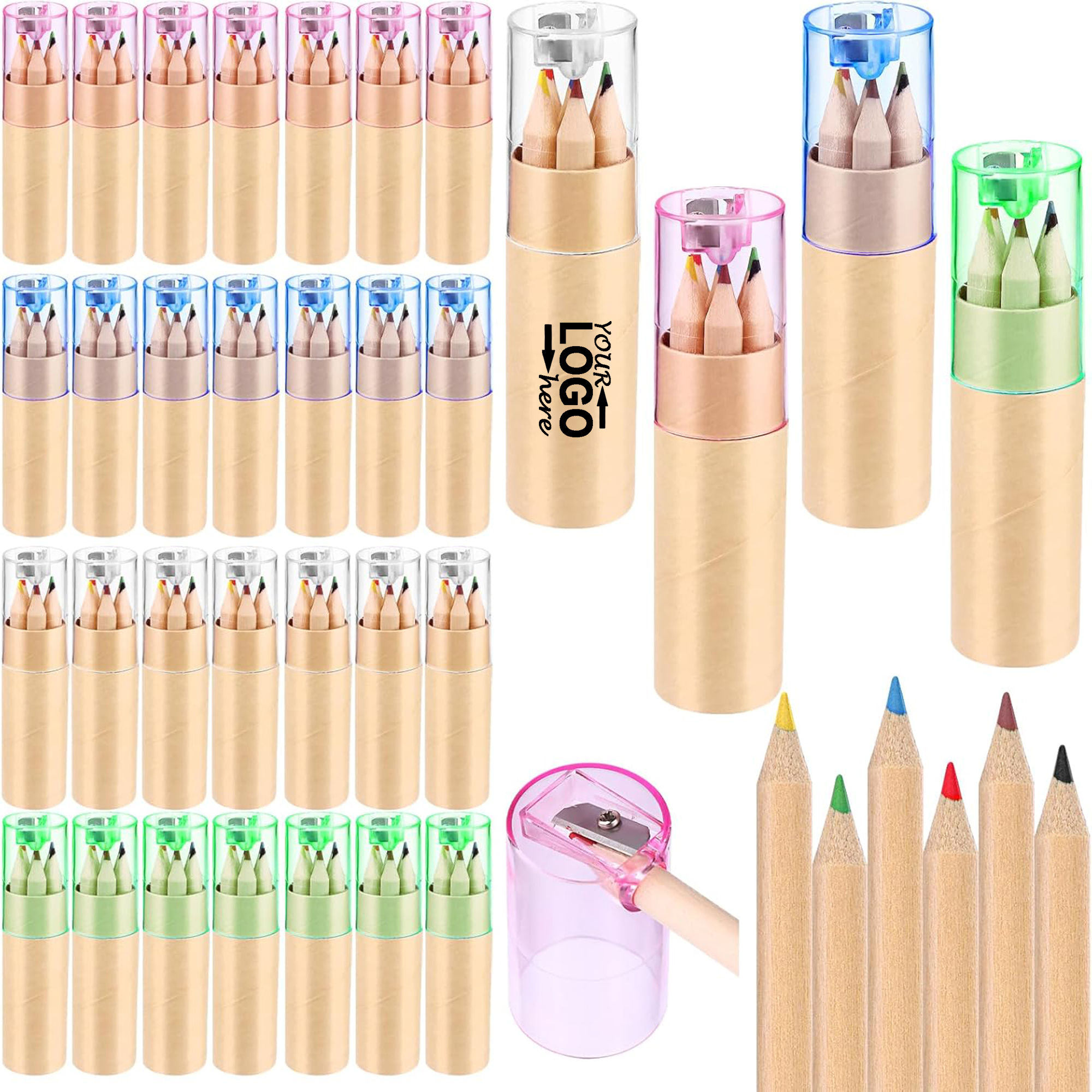 Drawing Colored Pencils With Sharpener In Tube For Kid 2